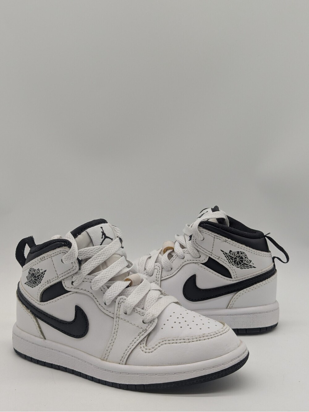Nike Jordan 1 Mid Reverse Panda Black White Kids Toddler Size 11C 11K DQ8424-132